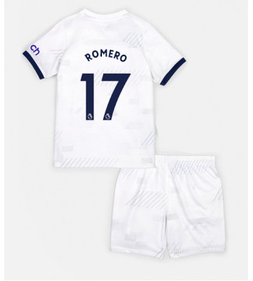 Tottenham Hotspur Cristian Romero #17 Hjemmebanesæt Børn 2023-24 Kort ærmer (+ korte bukser)